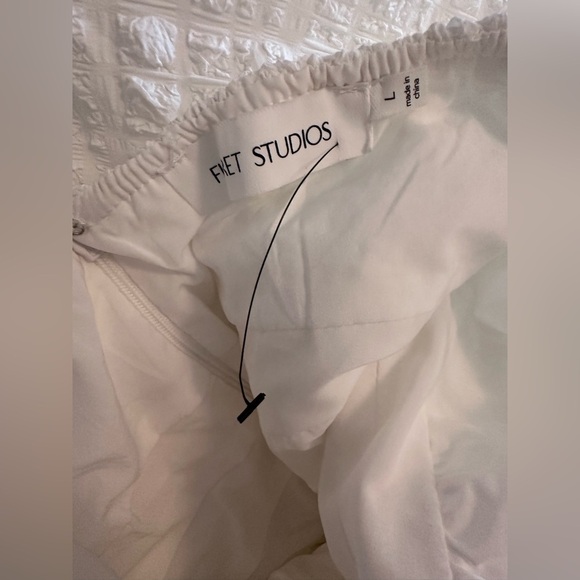 Women’s Floret Studios Textured Halter Midi Dress In White, Large - Picture 5 of 8